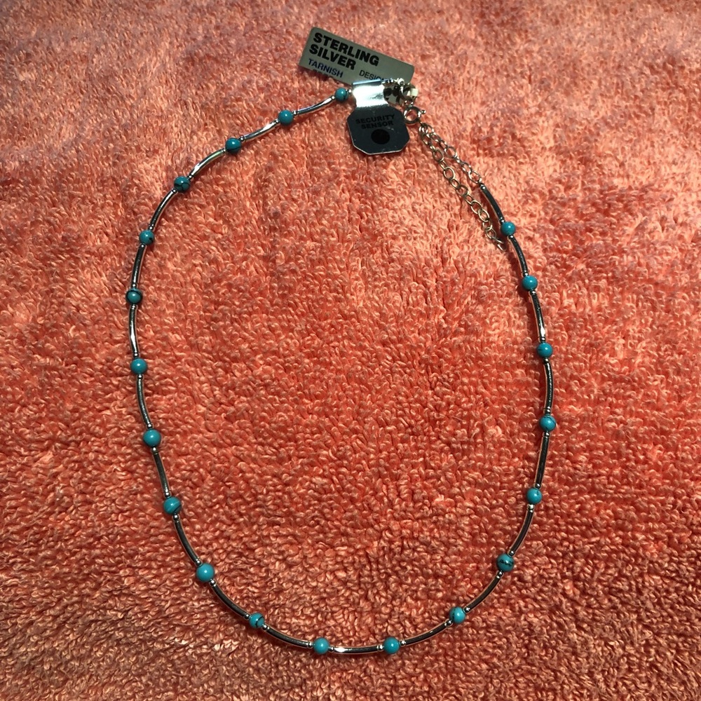 Sterling silver and turquoise necklace